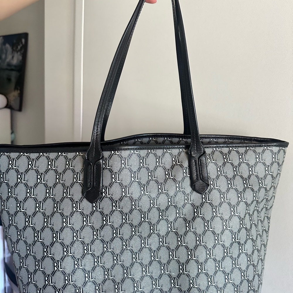 Polo by Ralph Lauren Black & White Monogram Tote
